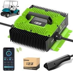 Aele-t010-bb 10l0l Golf Cart 18 Amp 48v Charger For Ezgo Rxv 3-pin Plug Bluetooth