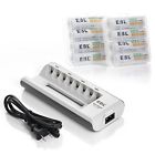 Aaj2800 808 8 Ebl Aa Rechargeable Batteries Pack With Bay Aaa 503710350521