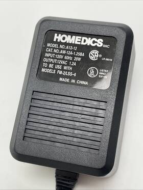 Aw-12a-1.25ba Ablegrid 740972362682 Ac To Adapter For Homedics A12-12 Fm-2 Lss-6 12v A/c Psu Works