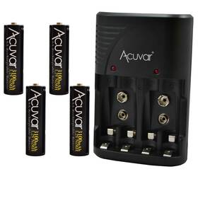 Ecco-mcw613 Acuvar 4x Lot Aa Rechargeable Batteries 3100mah Universal Battery Charger