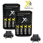 Acv54865995 Aa Rechargeable Batteries With Charger Black