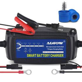 Adpow 765470598241 5a 12v Automatic Smart Battery Charger Automotive Maintainer 7-stages Trickle