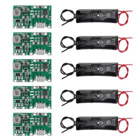 Aediko 701715525375 5pcs 18650 Charger Module 5x Holder Fast Charge Pcb Board Mobile Power