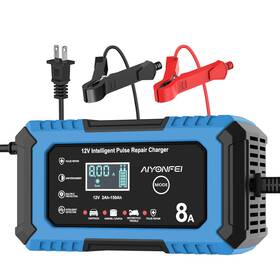 Aiyonfei 759172971426 12v 8a Smart Battery Charger And Maintainer For Lifepo4 Lead Acid Agm Gel