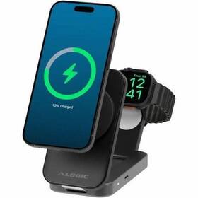 Al21wcfl-bk Alogic New Flip 2-in-1 Qi2 Fast Wireless Charging Stand - For