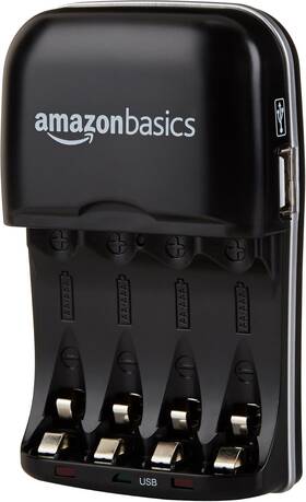 Amazon Basics 313109153103 Rechargeable Battery Charger For Aa And Aaa Ni-mh Batteries With Usb