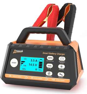 B07dd8bj9v Ampeak Fully Automatic Car Smart Battery Charger And Maintainer 6v/12v/15a