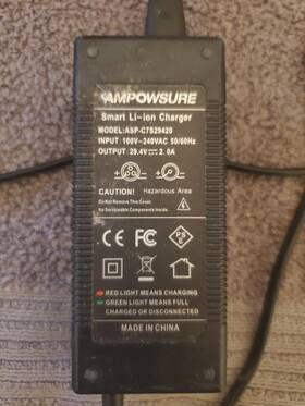 Asp-c7s29420 Asp Asp-cs29420 Ampowsure Smart Li-ion Charger 29.4v 2a Model #asp-c7s29420