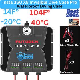 3-bank Autogen 705353165931 Marine Battery Charger 12v 30a Onboard Waterproof Agm Lithium Lifepo4