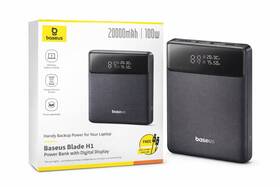 X0040euj552 Baseus Blade H1 Power Bank 20000mah 100w Digital Display Usb-c Usb-a