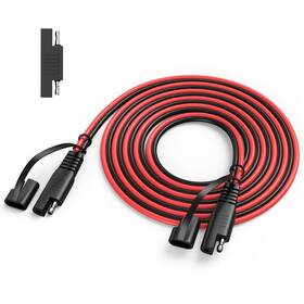 45269842198820 Bateria Power Sae 10ft 16awg Battery Charger Extension Cord With Quick Black