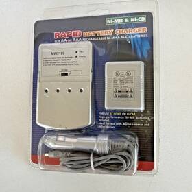 Mw2199 Battery Rapid Car And Wall Plug Charger For Aa Or Aaa Rechargeable Ni-mh Ni-cd