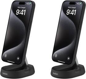 Belkin 745883886432 Convertible Magnetic Charging Stand 15w No Psu - Black 2-pack