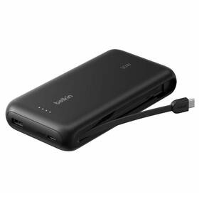 Beena013fqbk Belkin 30w 20000mah Portable Power Bank With Integrated Usb-c Cable Black