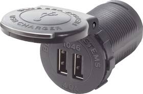 Blue Sea Systems 632085010461 1046 48v 4a Socket Mount Dual Usb Charger
