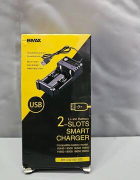 Bh-042100-2u Bmax 2 Slot Li Ion Smart Battery Charger Usb Model Bh04210002u