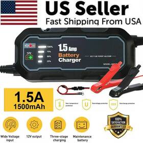 Branded 647168709781 1500mah Automatic Smart Battery Charger 12v Portable Car Auto Trickle Maintainer