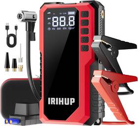3000a Branded Hw300 Portable Car Jump Starter With Air Compressor Battery