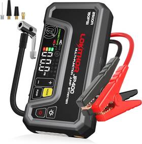 Jp400 Branded Lokithor Jump Starter With Air Compressor 2500amp 12v Portable Car Battery