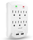 C-10685 Fosmon Outlet Usb Surge Protector Prong Wall Mount 879565106850