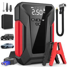 4000a Cemobene 740625187914 Jump Starter With Air Compressor Portable Car Battery Black