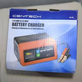 56799 Centech Battery Charger 6/12 Volt 6/2 Amp Motorcycle Car #56799