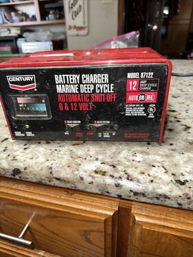 87122 Century Automatic Shut Off Marine Deep Cycle Battery Charger Starter 6/12v
