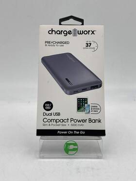 Cx6863lv Charge Worx New Compact Power Bank Usb C Dual