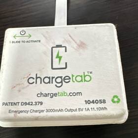 104058 Chargetab Emergency Charger 3000mah Lightning Connectivity 5v