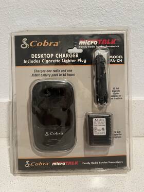 Cobra 028377310461 New Micro Talk Fa-ch Desktop Charger Cigarette Lighter Plug Nip