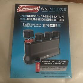 Coleman 076501245486 4 Port Quick Charging Station Plus Lithium-ion Rechargeable Batteries
