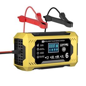 Corebox 762949307823 6-amp 12v Smart Battery Charger And Maintainer For Car Truck Motorcycle Marine