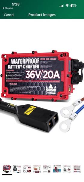 5901440 Craftsman Golf 36v 20a Waterproof Cart Battery Charger New Open Box