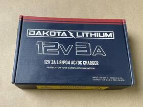 Dakota12v3a Dakota Lithium 12v 3a Lifepo4 Ac/dc Battery Charger Black Mains