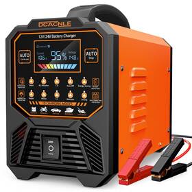 Bc007-15a Dcacnle Car Battery Charger Heavy Duty 12v/24v Portable Smart Trickle