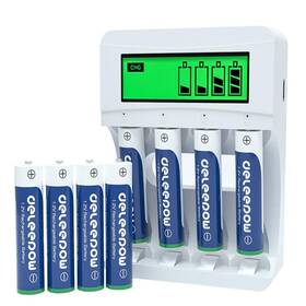 Deleepow 608571259010 Aaa Rechargeable Batteries Ni-mh 1100mah 1200 Cycles 8pcs With Lcd