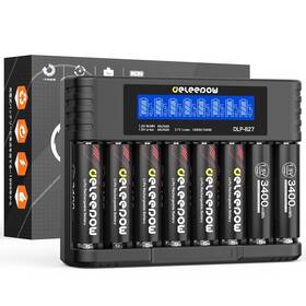 3400mwh Deleepow 753775359841 Rechargeable Aa Batteries Lithium 1.5v 8 Count Rechargeab