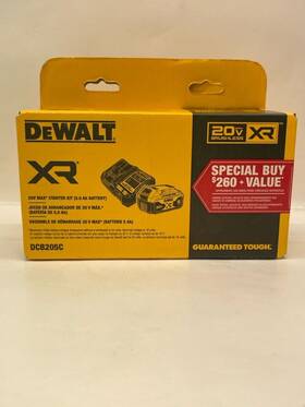 Dcb205c Dewalt 20v Max Brushless Xr Starter Kit With 5 Ah Battery