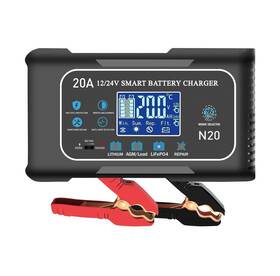 Dght 727590390884 Battery Charger 0-20a 12v And 24v Lithium Lifepo4 Lead Acid Agm/... Fast Ship