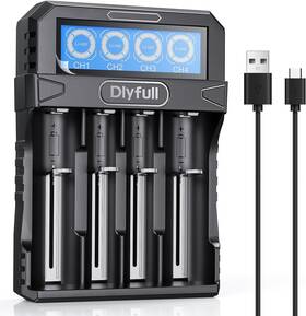 Dlyfull 313094164115 18650 Battery Charger 4 Bay Lcd Display Lithium With Us
