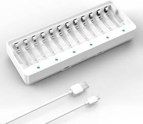 Dlyfull 445025832879 12 Bay Aa Aaa Battery Charger Usb And Type-c Selectable High-speeding C