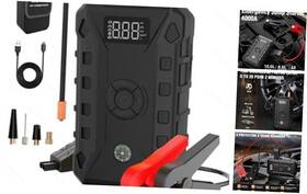 4000a Dongguan Hezong Electronic Technology Co. Ltd Hz020 Portable Car Jump Starter With Air Compressor 150psi Battery