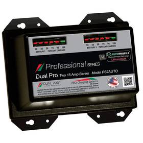 Ps2auto Dual Pro Ps2 Auto 15a - 2-bank Lithium/agm Battery Charger