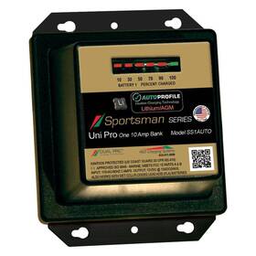 Ss1auto Dual Pro Sportman Series Autoprofile 10a 1-bank Battery Charger