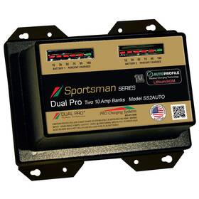 Ss2auto Dual Pro Ss2 Auto 20a - 2-bank Lithium/agm Battery Charger