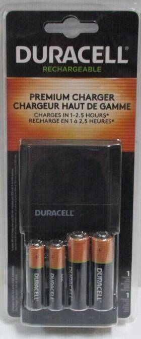 92241275 Duracell Ni-mh Battery Charger With 2 Aa/2 Aaa Rechargeable Batteries Included New
