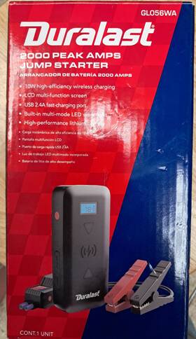 Glo56wa Duralast New Jump Starter