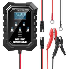 Tk612 E-fast 1.5a Smart Car Battery Charger Lifepo4 Lead Acid 6v And 12v Automotive Charge