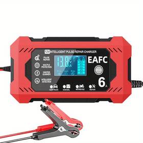 B0d984535g Eafcauto 12v 6a Car Battery Charger Smart Trickle Maintainer Auto Truck Motorcycle Red