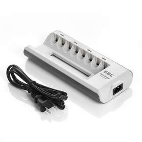 Ebl 614409008897 8-slot Battery Charger Port For Aa Aaa Ni-mh Ni-cd Rechargeable Batteries